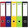 5 x Eastlight Classic Box file, Foolscap Assorted colours
