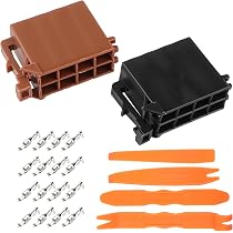 ComPDCVD 16 Broches Adaptateur de Connecteur de Faisceau ISO avec 4 PCS Outil Demontage Garniture Voiture Adaptateur de Connecteur de Harnais Femelle de Bus ISO Replacement pour Kenwood NC