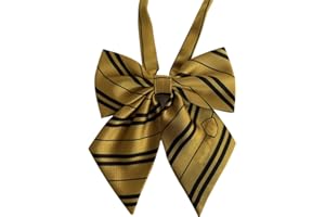 PIUMOJ Noeud Papillon Uniforme, Jk Uniforme Cravate, Noeud de cravate pré-noués, Noeud papillon réglable pour filles, Harry Tie, Uniforme scolaire Cosplay Costume Halloween Christmas Party, Rayé