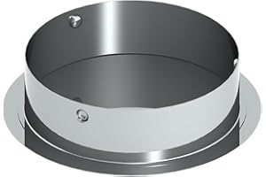 TECNOVIS Schornstein - Blinddeckel für Wandfutter, 200mm Durchmesser, 0,6mm Wandstärke, Edelstahl