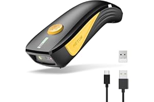 NETUM CS7501 Escáner de Código QR – Escáner de Código de Barras Bluetooth Mejorado, Mini Lector de Código de Barras Portátil 1D y 2D para Gestión de Inventario, Escáner de Imágenes Inalámbrico