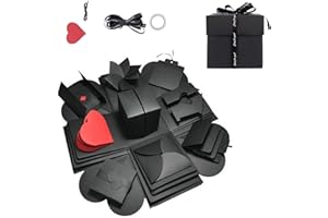 LINKLKBOY Creativo Explosion Box, Photo Scrapbook Creative DIY Album La Confezione Regalo per Anniversario, San Valentino,Compleanno, Matrimoni, Regalo di Sorpresa Explosion Box con Piccoli Accessori