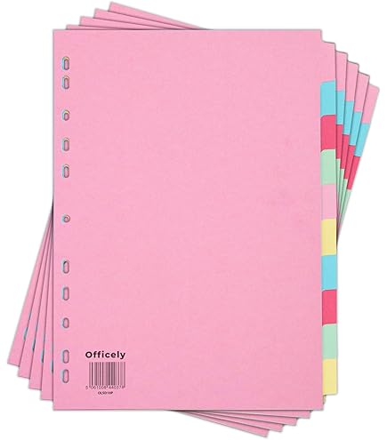 Q-Connect Subject Divider A4 Multi-Punched 10-Part