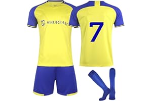 Umiquansome Trikot für Kinder 24/25 No.7 Fußball Trikot Heim/Auswärtstrikot Fussball Trikot Football Jersey Fußballtrikot Kinder, Shorts und Socken Fussball Set für Junge Herren Anzug