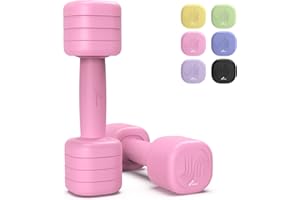 Sportneer Zestaw hantli ciężarków: każdy 1 kg/1,5 kg/2 kg/2,5 kg, zestaw hantli 4 w 1 damski, ciężarki dla kobiet, regulowana para hantli do domowej siłowni treningu fitness