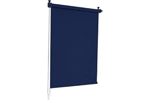 Sonello Store occultant Klemmfix sans percage 55cm x 210cm Bleu foncé, Store Enrouleur Opaque pour fenêtres et Portes, Fixation avec ou sans perçage, Kit de Montage Inclus, Protection Solaire