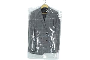 RINTATI 30 Pack Clear Plastic Clothes Covers 35.4inch Dry Cleaning Hanging Dust Proof Garment Bags for Home Storage Clothing Stores & Dry Cleaners.