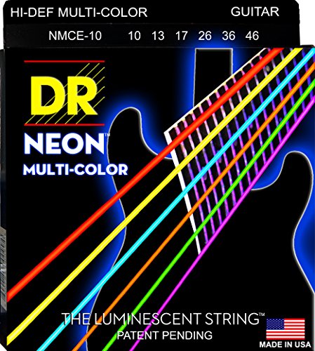 DR String MCE-10 Multi-Color Juego Cuerdas Eléctrica