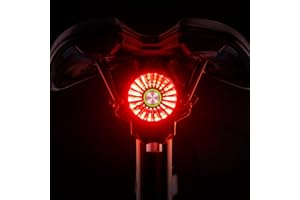 DON PEREGRINO Luz Trasera Bicicleta Inteligente de Aluminio - con Sensor de Freno/Luz/Vibración, 28g, 36mm, IP65, USB-C Recargable, Montaje bajo el Asiento/Tija del Sillín, DONPEREGRINO BX3