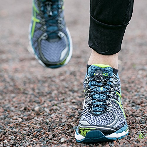 Atlas Laces 3-PACK – Elastische Schnürsenkel m. Schnellschnürsystem – Die perfekten Schuhbänder & Schnellverschluss für Marathon und Triathlon Athleten, Kinder, Senioren, etc. (3 Paar – Schwarz) - 6