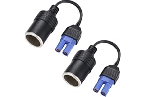 Greluma 2 pezzi Adattatore per presa accendisigari EC5 per ripetitore batteria per auto mini, avviatore di emergenza per auto mini EC5