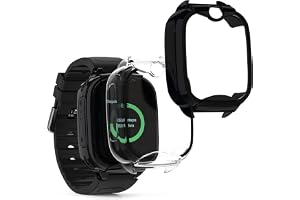 kwmobile 2 x glasfodral för Xplora XGO 2 skyddsfodral – fullbody fitnesstracker fodral set av glas – svart