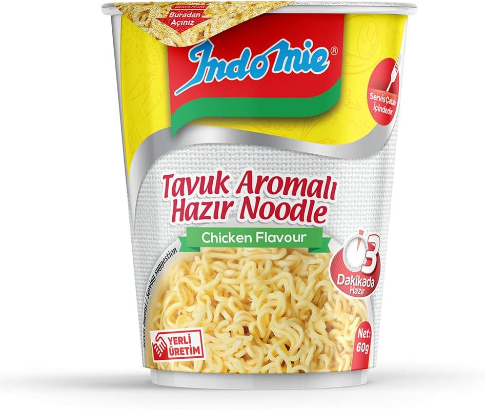 Indomie Bardak Tavuklu Noodle Koli 24'lü (60 Gr x 24 Adet)