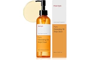[ma:nyo] Pure Cleansing Oil Deep Clean (6.7 fl oz / 200ml) - Daily Makeup Removal with Grape Seed Oil, Deep & Lightweight cleansing without clogging pores