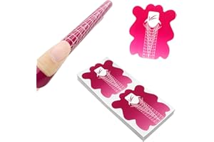 LEA-SHALL Cartine Stiletto Lunghe per Ricostruzione Unghie Professionali, 100 Pezzi Nail Art Per Unghie Gel Semipermanente Cartine Passione Unghie Nail Form Dotate Di Millimetraggio Manicure