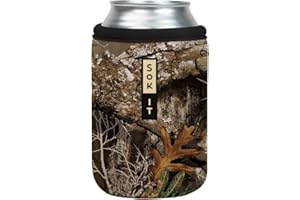 Sok It CanSok Sleeve for Beer & Soda Insulated Neoprene Cover (RealTree Edge Camouflage, 12oz Can Sleeve)