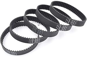 Xuulan Xianglaa-Zahnriemen 5 stücke GT3 2MGT 2M 2GT Synchron-Zahnriemen, Pitch Länge 116/118/120/122/124, Breite 6mm / 9mm, Zähne 58/59/60/61 62 in geschlossener Schleife Präzise Größe