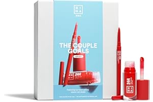 3INA MAKEUP - The Couple Goals Lip Kit - Rojo - Color Lip Oil 244 + Automatic Lip Pencil 244 - Aceite labial + Perfilador de labios - Set de Labios - Vegan - Cruelty-Free