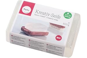 Rayher 34227000 Base de jabón de glicerina para Crear Sus Propios jabones artesanales. Hidratante. Bloque de 600 gr.