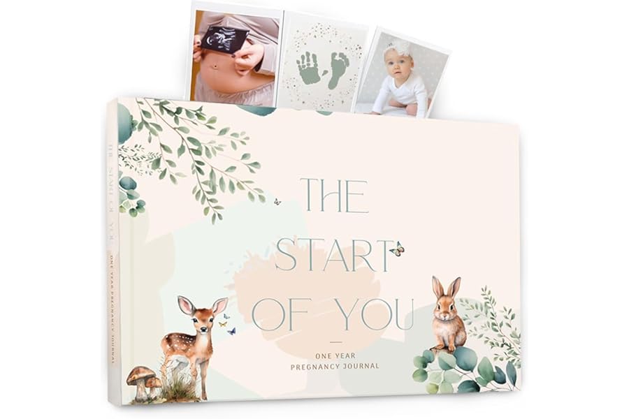 Pregnancy Journal & Planner | Gift for Expecting Mums | Memory Book to Capture Every Milestone | Month-by-Month Scrapbook & Photo Album for baby Boys and Girls | Includes Calendar & Checklist