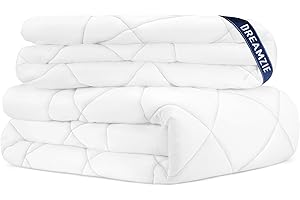 Kołdra Dreamzie 200x200 4 pory roku - 3w1 (150 G/M² + 300 G/M² = 450 G/M², lekka kołdra letnia + kołdra przejściowa = ciepła kołdra zimowa w klimacie umiarkowanym z zatrzaskami, łatwa do przymocowania