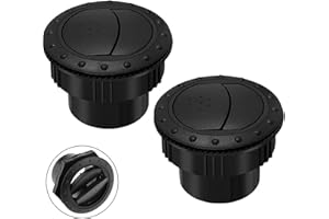 CZLINODUMMX 60mm Runder Luftauslass Entlüftungs, Air Black Vent Outlet, Lüftungsöffnung Abdeckung Outlet, Runder Luftauslass Entlüftungs, Für Autoanhänger,Wohnmobil,Boote,Yachten,Wohnmobile Und Mehr(2 Stück).