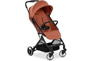 hauck Travel N Care Plus, Cork - Reisebuggy für Kinder ab Geburt bis 22 kg mit Liegefunktion & Kopfposter - Leicht (7,2 kg) & Einhändig Faltbar - Selbststehend - UPF 50+ & Netzfenster