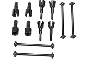 RiToEasysports Accesorios de Coche RC 1/18, Adaptador de Eje de transmisión RC y Junta de Copa RC diversa y reemplazo de Eje de Coche RC para A949 A959 A969 A979 K929 y Otros(Negro)