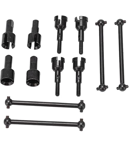 Albero Di Trasmissione Universale CVD Per Auto RC HIMOTO 1/10 – 1 Paio, Metallo CNC, Nero/Anticorrosione - 5
