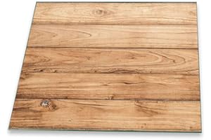 DECORWELT Cubierta para placa de vitrocerámica, tabla de cortar, 1 pieza, 60 x 52 cm, madera, marrón, protección contra salpicaduras, placa de cristal, protección de vitrocerámica, tabla de cortar