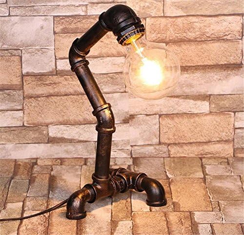 XIAOJIA Creative Metal Industrial Retro Vintage style Mini Water Pipe Table Lamp Balcony Bar Cafe Home Lighting Decor