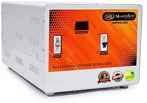 MuscleGrid New Listing 100% Copper Wired 5KVA Heavy Duty 50v to 280v 4000w Electricity Bill Reducer Mainline Voltage Stabilizer and Guard (5KVA 50v-280v)