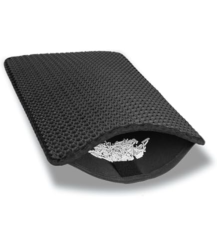 Cbofeixg Kattenbakmat, 45x30cm kattenstrooiselmat voor kattenbakmat, kattenmat kattenbak onderlegger, waterdichte dubbele kattentoiletmat kattenstrooiselmat kattenbak tapijt Cat Litter Mats kattenveer