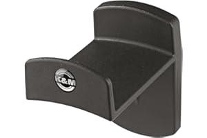 K&M 16312 Support mural pour casque d'écoute Noir en plastique - puriste, pour casque d'écoute Over Ear, matériel de fixation inclus