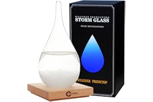 3DHOME Sturm Glas, Mode Kreative Dekorative Glasflasche, Wassertropfen Sturm Glas Wettervorhersage Flasche Wetterstation, Hochwertige Haus und Büro Dekoration