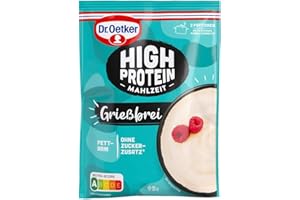 ‎DR. OETKER Dr. Oetker High Protein Mahlzeit Grießbrei – proteinreicher Grießbrei als Hauptmahlzeit oder Protein Snack.