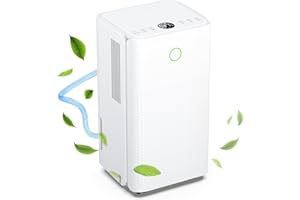 JERVAMNI Luftentfeuchter 12L/Tag - Entfeuchter Elektrisch Raumentfeuchter Leise mit 3 Modi, 24H Timer, Automatische Entfeuchtung, Kontinuierliche Entwässerung, Energieeinsparung - Ideal für Haus/Wohnung/Keller