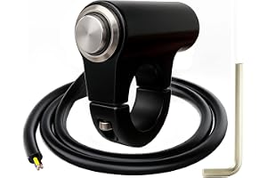 Gebildet Låsande Blå LED 12-24V/5A Motorcykel ATV 7/8tum 22mm Styre Självlåsande Tryckknappsbrytare IP67 Vattentät Strålkasta