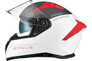 Agrius Storm Banshee Full Face Motorcycle Motorbike Crash Helmet With Internal Sun Visor Unisex Adult Scooter Moped Road Legal ECE 2206 Approved
