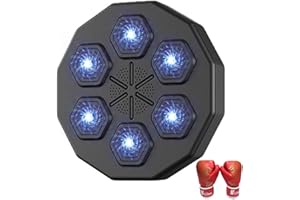 MPARED Smart Bluetooth Boxing Machine, Electronic Music Boxing Equipment, Wall Mounted Intelligent Boxing Target, Music Boxer Training Punching, Kids Workout Equipment (Size : Boxing Machine+Adult Gloves)