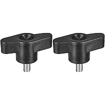 QUARKZMAN Rändelknäufe M5 X 8mm - 20 Stück Daumenschrauben Aus Plastik Mit Gewindebolzen, Schwarz