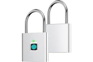 Candado de huellas dactilares, AICase Bluetooth Cerradura APP Desbloqueo, candado inteligente, bloqueo biométrico sin llave adecuado para bicicleta, casillero escolar, candado de casillero de gimnasio