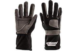 Speed Racewear - Gants de karting Sydney - Gants de sport motorisé (10, noir)
