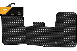 FSW - Tailored Mats - Fits Ford Transit Custom 2019-2023 - 3mm Heavy Duty Rubber - Fitted With Clips - Anti Slip Van Floor Mat, Anti Slip Backing - 1Pc Rubber Floor Mat - Van Accessories