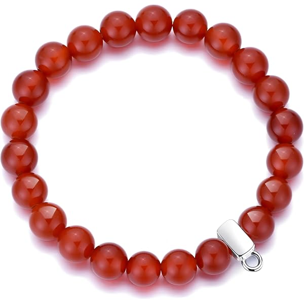 Bracciale in acciaio con pietra preziosa di quarzo rosa