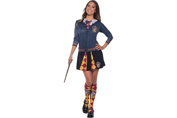 Rubie's - Déguisement Top et Jupe Gryffondor Différente Taille 7 à 10 ans - Harry Potter - Enfant - Robe Tutu Gryffondor Taille Unique - Chausette Gryffondor Taille Unique
