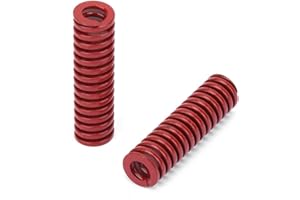 MISKALL 2 pcs OD 10mm ID 5mm Die Ressort Moule AccessoriesTM Rouge Ressort Compression Court Pas Ressort Spirale Compression Ressort Rouge Plat Fil(TM10*80mm)