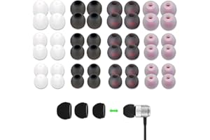 OBYJCA Earbud Tips, 48 PCS Earphone Buds Replacement Tips, Ear Phone Rubber Ends Buds with Noise Isolation and Comfortable, Earbud Replacements 4 Color, 3 Size (S/M/L)