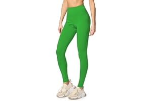Merry Style Lunghi Leggings Fuseaux Sportivi da Donna Pratico Modello a Vita Alta in Cotone Naturale MS10-198