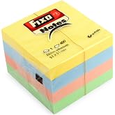 Fixo Notes &ndash; Sticky Notes Cube, 400 Sheets, 51 x 51 mm, Assorted Pastel Colours, Perfect for Remembering Everything